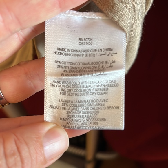 BCBGMAXAZRIA safari inspired khaki button down - Picture 4 of 8